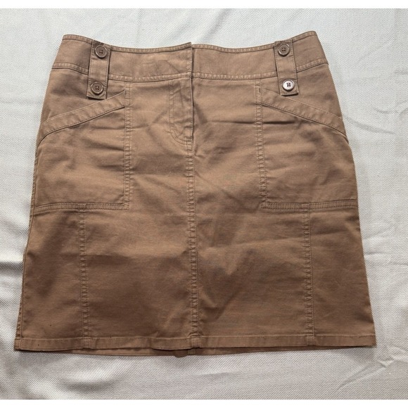 LOFT Dresses & Skirts - ANN TAYLOR LOFT WOMENS COTTON SKIRT SIZE 6 Brown
